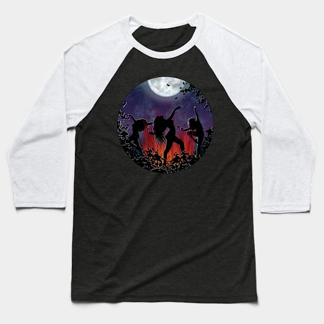 Witching Hour Baseball T-Shirt by VixxxenDigitalDesign